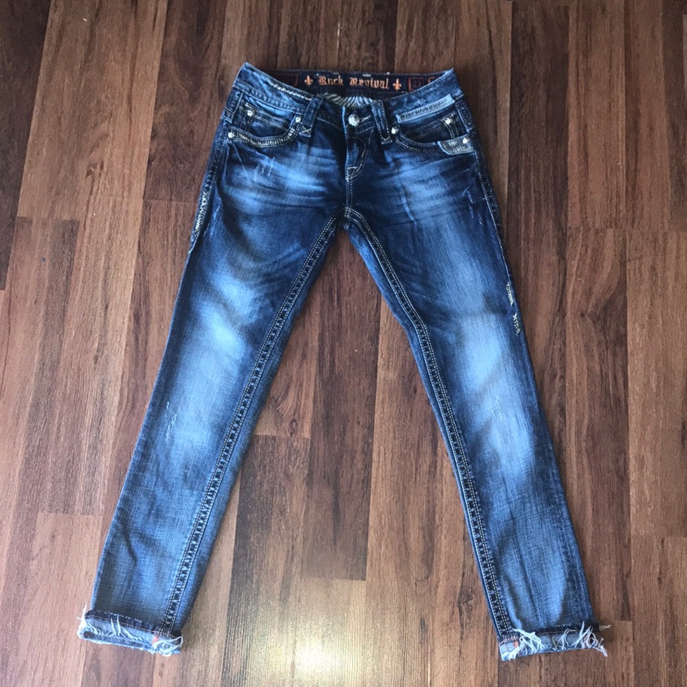 Rock Revival cuffed skinny jeans